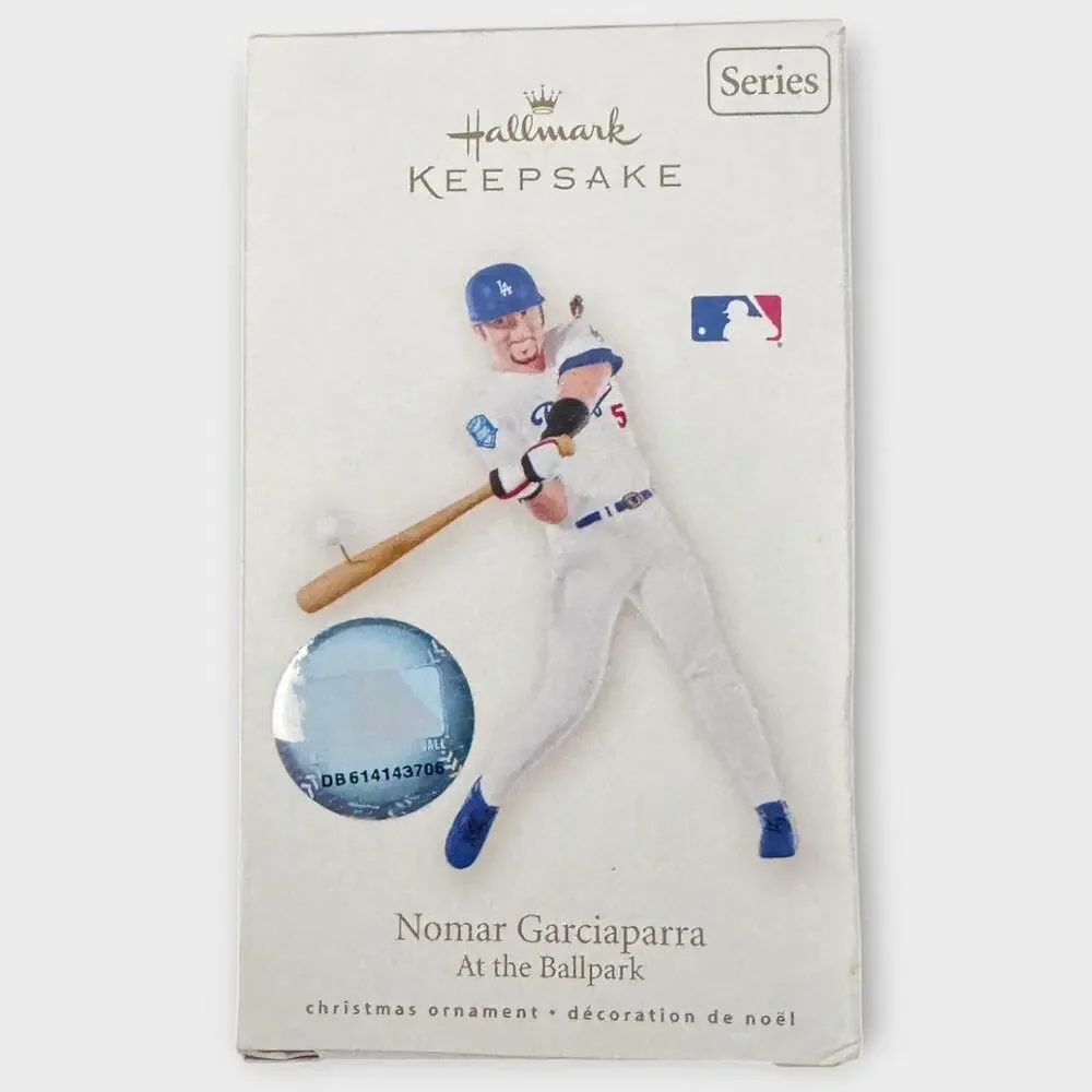 Hallmark MLB Nomar Garciaparra LA Dodgers At The Ballpark Ornament Vtg